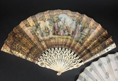 null Two fans, circa 1850-1860

*One, the lithographed paper sheet of a recommendation...