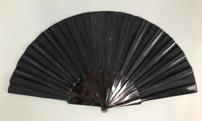 null Selene, queen of the night, circa 1890

Large folded fan, the black silk sheet...