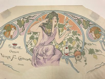 null Champagne de Castellane, circa 1900

Printed fan sheet, before cutting, for...