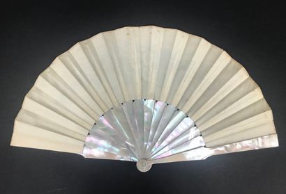null Field flowers, circa 1880

Folded fan, the cream silk leaf painted with a sheaf...