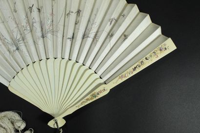 null Peacock and birds, China, early 20th century

Folded fan, double sheet of cream...