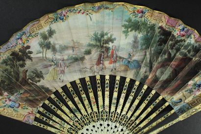null 
Hunting. Two fans, circa 1770-1780





*The 1st, folded fan, the gouache wallpaper...