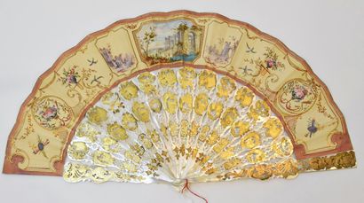 null Romantic ruins, circa 1860-1880

Folded fan, the sheet in skin painted with...
