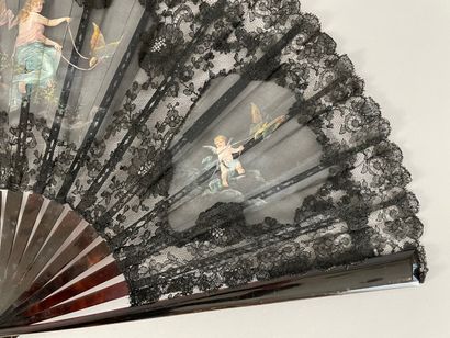 null Butterflies and love, circa 1890-1900

Large folded fan, black gauze sheet and...