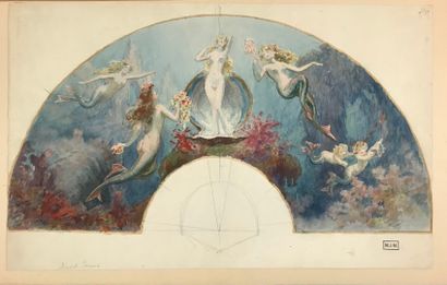 null Sirens, circa 1900-1920

Project of fan sheet on paper with gouache wash and...
