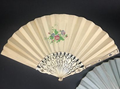 null Two fans, circa 1850-1860

*One, the lithographed paper sheet of a recommendation...