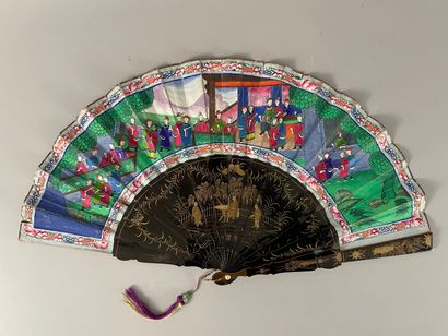 null 
Assembly in the garden, China, 19th century





Folded fan, the double sheet...