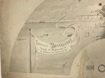 null A.Thomasse, Les éventails Duvelleroy, vers 1890-1900

Projet de feuille d'éventail,...