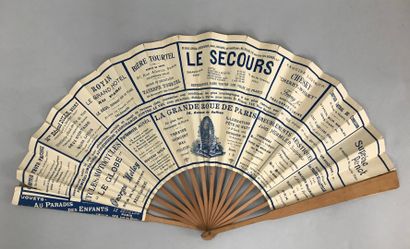 null Chemins de fer de l'Etat, vers 1880

Éventail plié, la feuille double en papier...