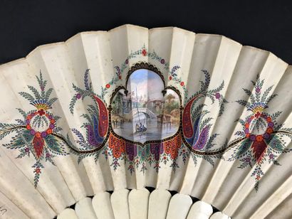 null Far journey, circa 1860-1880

Folded fan, the painted cream silk sheet of a...
