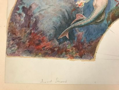 null Sirens, circa 1900-1920

Project of fan sheet on paper with gouache wash and...