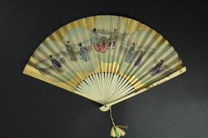 null Traditional costumes, Japan, 19th century

Folded fan, the double silk leaf...
