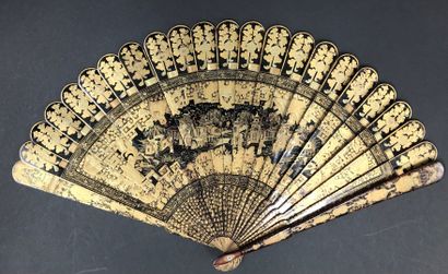 null Chinese Gardens, China, 19th century

Black lacquered bamboo fan with gold decoration,...