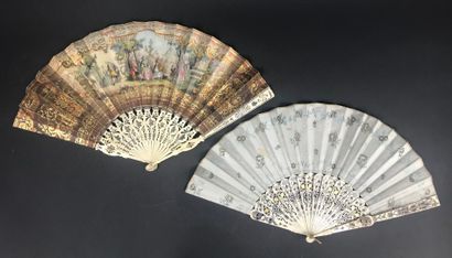 null Two fans, circa 1850-1860

*One, the lithographed paper sheet of a recommendation...