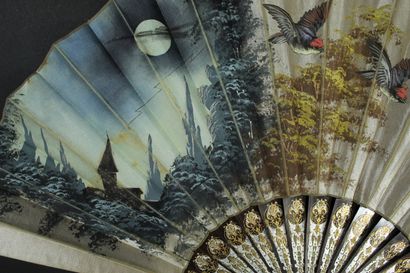 null Four fans, circa 1890-1900

Folded fans, leaves painted with flowers. 

Wooden...