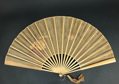 null Two fans, circa 1890-1900

Folded fans, fabric sheets painted with flowers or...