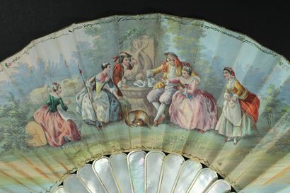 null Doves, circa 1860-1870

Folded fan, the lithographed and gouache-painted sheet...