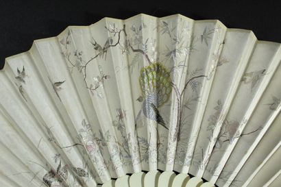null Peacock and birds, China, early 20th century

Folded fan, double sheet of cream...