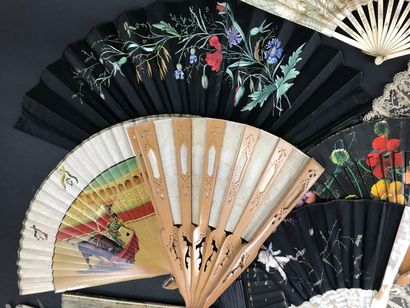 null 
Set of 12 fans, 19th-20th century

(accidents, misses)
