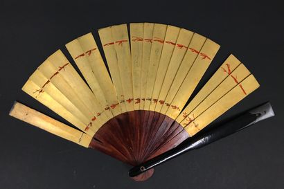 null Golden bamboo, Japan, 19th century

Large fan composed of 18 bamboo strands...