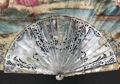 null Cleopatra and Mark Antony, circa 1750

Folded fan, the sheet of skin lined with...