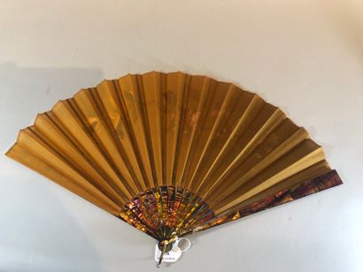 null Orchids, circa 1890

Large fan, the silk leaf dyed in shades from brown to golden...