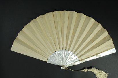 null Three fans, circa 1880-1900

Folded fans, the leaves in fabric painted with...