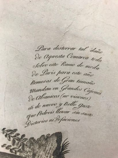 null "Soyel, inbentor de estos abanicos," circa 1790-1800.

Fan sheet engraved on...