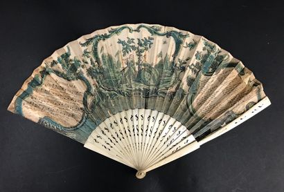 null "I love a lovable shepherdess," circa 1730-1740...

Rare folded fan, the double...