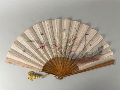 null The Eiffel Tower, circa 1890-1900

Folded fan, the fabric sheet painted with...