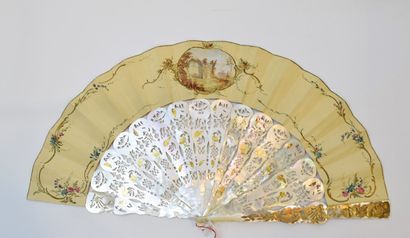 null Romantic ruins, circa 1860-1880

Folded fan, the sheet in skin painted with...