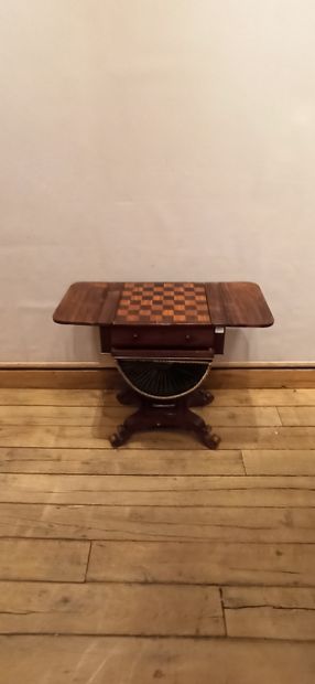 null Island woodworker with a reversible board discovering a checkerboard. Opens...