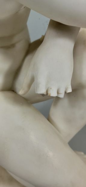null Diane au bain

Sculpture en marbre blanc de Carrare

H.: 53,5 cm

(Accidents...