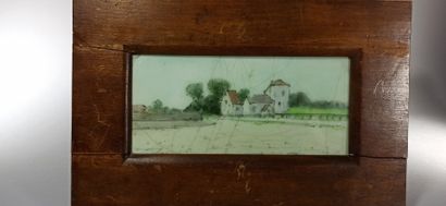 null LACHENAL Edmond (1855-1948)

Carreau émaillé au décor d'une ferme, signé au...
