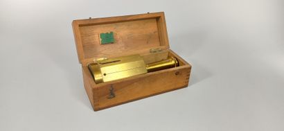 null Pantometer or gable bracket in brass with compass integrated in the upper part,...