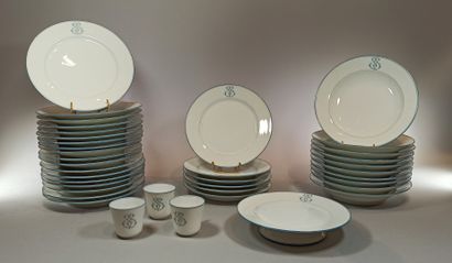 null 
MAJORELLE and J.R. in Limoges




White porcelain dinner service part, the...