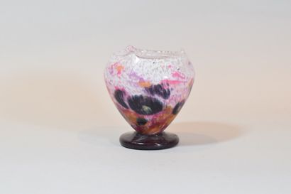 null SCHNEIDER 

Conical vase with pinched neck in marbled glass in purple, pink...