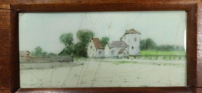 null LACHENAL Edmond (1855-1948)

Carreau émaillé au décor d'une ferme, signé au...