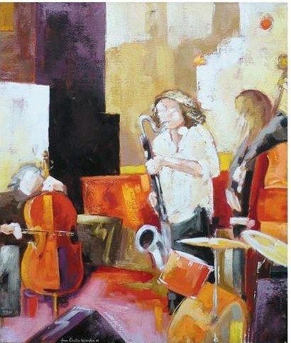 WELLENSTEIN Anne Christine (née en 1974) Sylvain Kassap Quartet, 2006 Huile sur toile,...