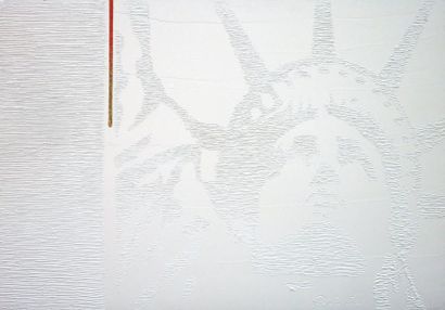 GENIVECCI (né en 1971) Liberty Technique mixte sur toile, signée en bas vers la droite,...