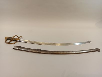 null Sabre de présent. 

Du type 1816 - 1822 officier,

Garde en bronze à décor de...