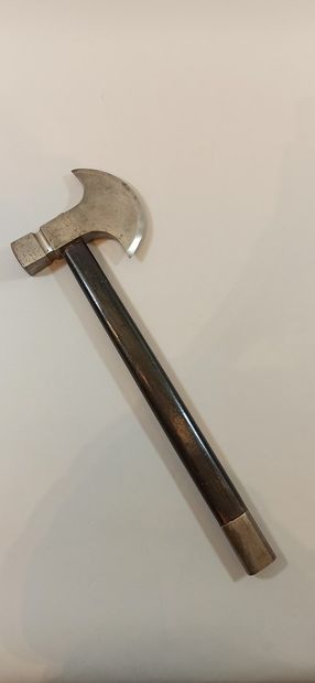 19th century military axe, iron with hammer....