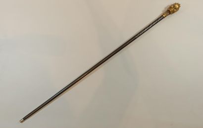 null Canne, pommeau à tête de mort en bronze,

Long.: 96 cm
