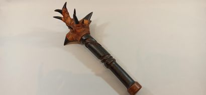 Sculpted art truncheon with spikes, 
Length:...