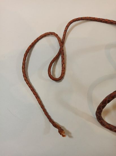  Leather whip.