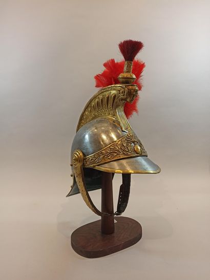 null Cuirassier helmet model 1873. Manufactured by GODILLOT. Mane is missing