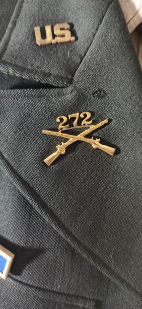 null 272nd Infantry Regiment 272nd I.D. I.D. Captain's Exit Uniform comprising: brown...