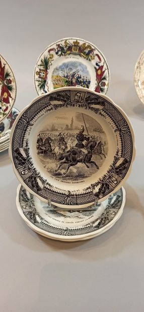 null CREIL ET MONTEREAU

7 earthenware plates with printed polychrome decoration...