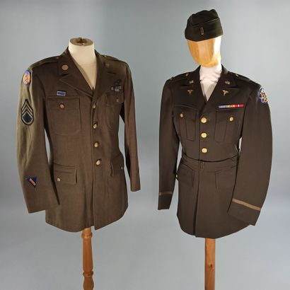 Lot de deux vestes d’uniformes de l’USAAF...