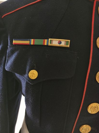  U.S.M.C. Sergeant's Ceremonial Uniform consisting of: white cap with E.G.A. badge,...